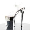 Pleaser - FLAMINGO808 Ankle strap sandal, Pole dance shoes - Pole dance shoes - Silver coloured/Transparent Product image